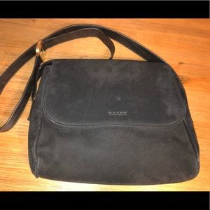 BALLY leather suede black cross body handbag